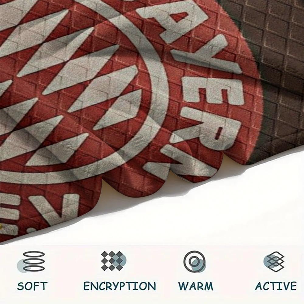 1pc FC Bayern Munich Print Flannel Blanket, High quality Comfortable for All Seasons, Home Decor, Warmth and Comfort, Perfect for Christmas Gifts48