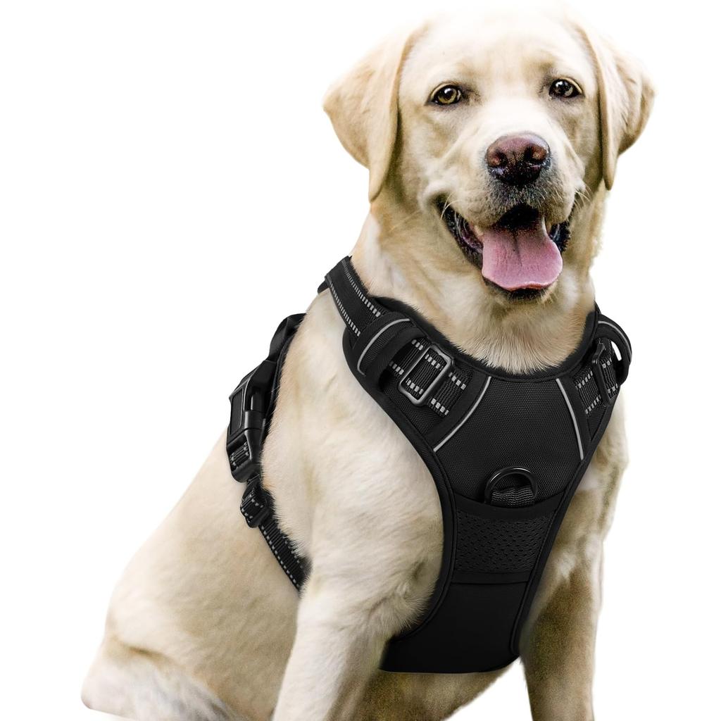 Dog harness, anti-pull, pet harness,  outdoor pet vest with 3M reflective strips, Oxford cloth material, suitable for small, medium and large dogs,