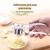 Extra-Large Garlic Press & Masher - Multifunctional Zinc Alloy Stainless Steel Manual Pull Type
