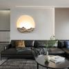 Chinese Acrylic Wall Light Iron Art Bedroom Bedside Lamp Led Creative Staircase Lantern Courtyard Corridor Torch for Living Room