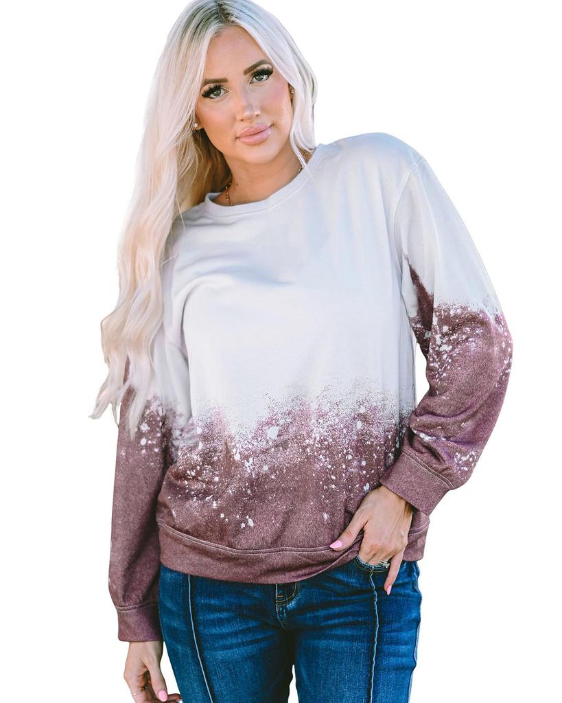 Azura Exchange Pulover Sweatshirt cu Tie Dye în Gradient