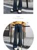 Girls' High-Waisted Retro Flared Jeans - Spring & Autumn