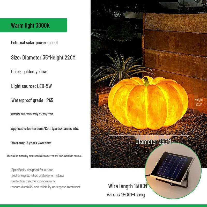 Outdoor Waterproof Rechargeable Pumpkin Garden Lamp