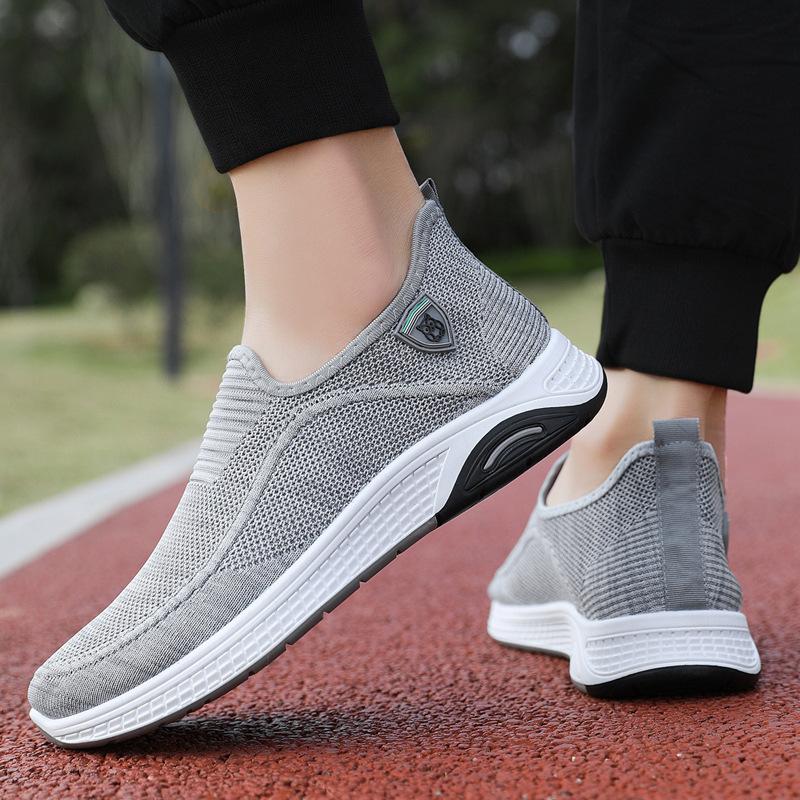 Men's Shoes 2025 Spring and Summer New Casual Shoes Men's Simple Shoes Comfortable Shoes Breathable Mesh One Pedal
