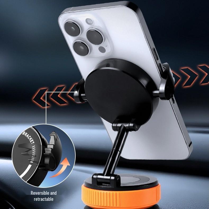 Magnetic Suction Cup Car Phone Holder with Strong Grip for Universal Use