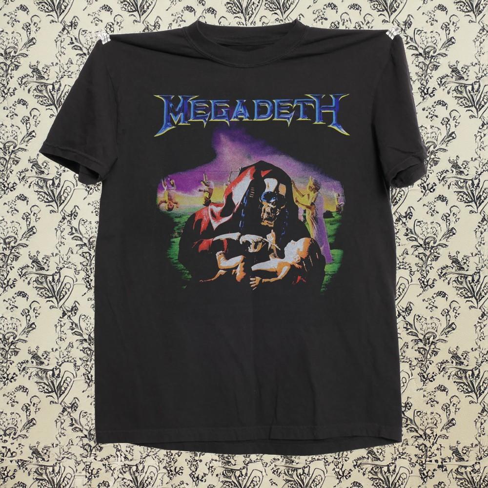 90s Megadeth Youthanasia Grim Reaper Black Cotton Tshirt Size S5XL Unisex T-Shirt XL