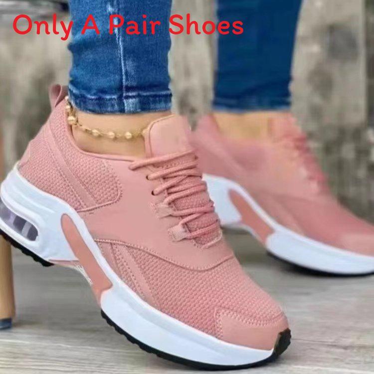 Running Shoes For Women Mesh Breathable Athletic Sneakers With Thick Sole For Casual Wear