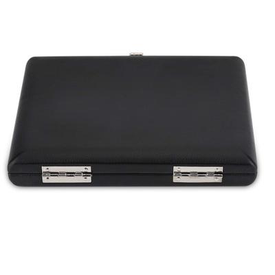 Bizofft Drevené puzdro na plátky saxofónu, Vodotesné, Jednoducho čistiteľné, So 6 priehradkami na plátky, Kryt z PU kože pre domáci saxofón