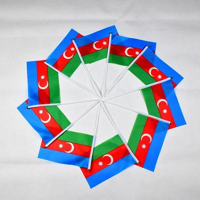 Azerbaijan 10 Pieces of 14*21 Cm Hand-waving Flags