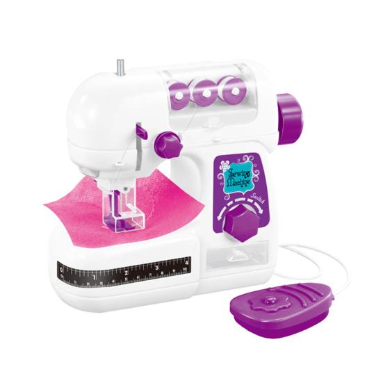 Nähmaschinenspielzeug für Kinder mit vorgefädelter Box, Nähset für Kinder für Spielhaus, simuliertes realistisches Nähgeräusch, Nähmaschinenspielzeug