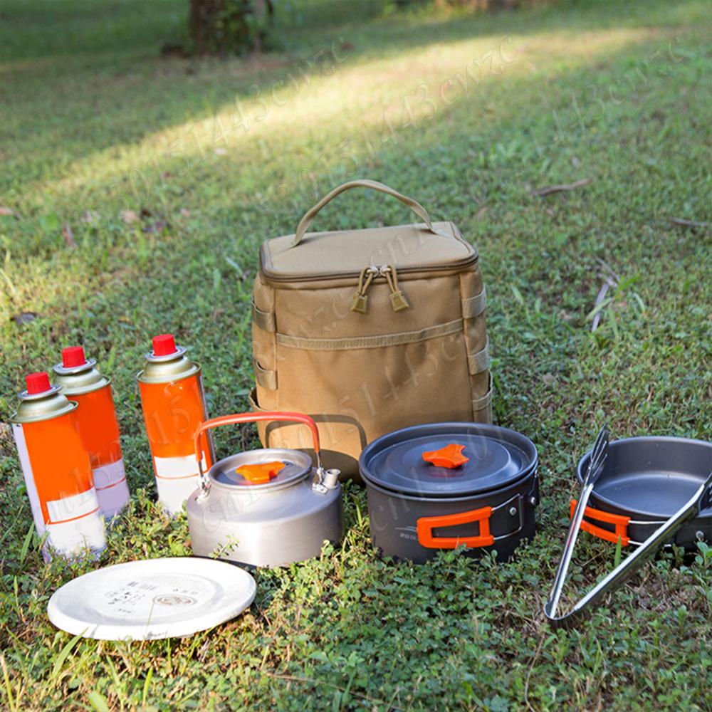 10L campingoppbevaringspose med stor kapasitet gasstankoppbevaringspose Jordspikerverktøyveske Bestikk Håndveske Gasskomfyrbeholder Bæreveske