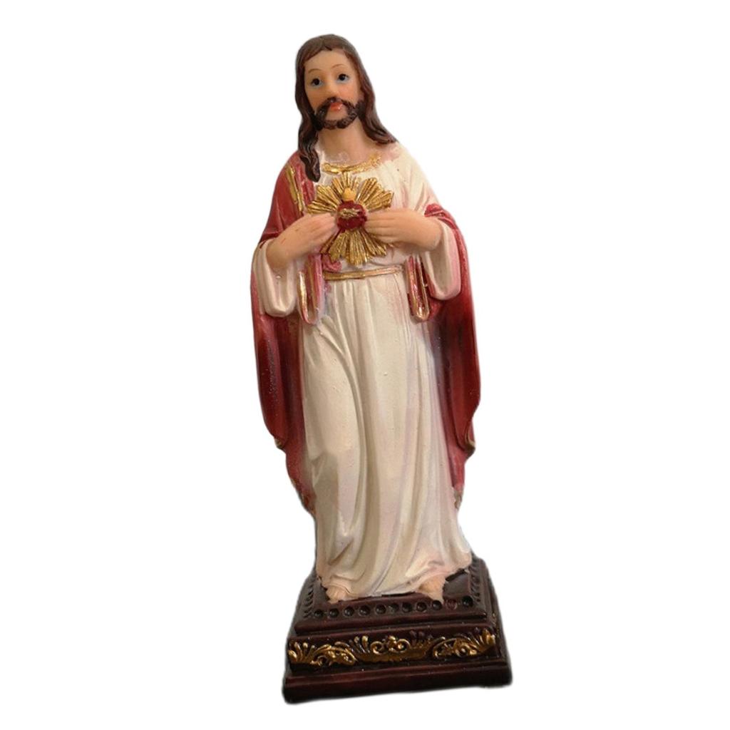 Virgin Mary Statue, Religious Figure, Blessed Catholic Sculpture, Resin Statue Figurine for Bedroom
