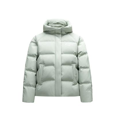 Série Life Cor Sólida Zíper Capuz Confortável Respirável Versátil Casual Jaqueta de Penas Feminina agasalho Azul 162448902N-2