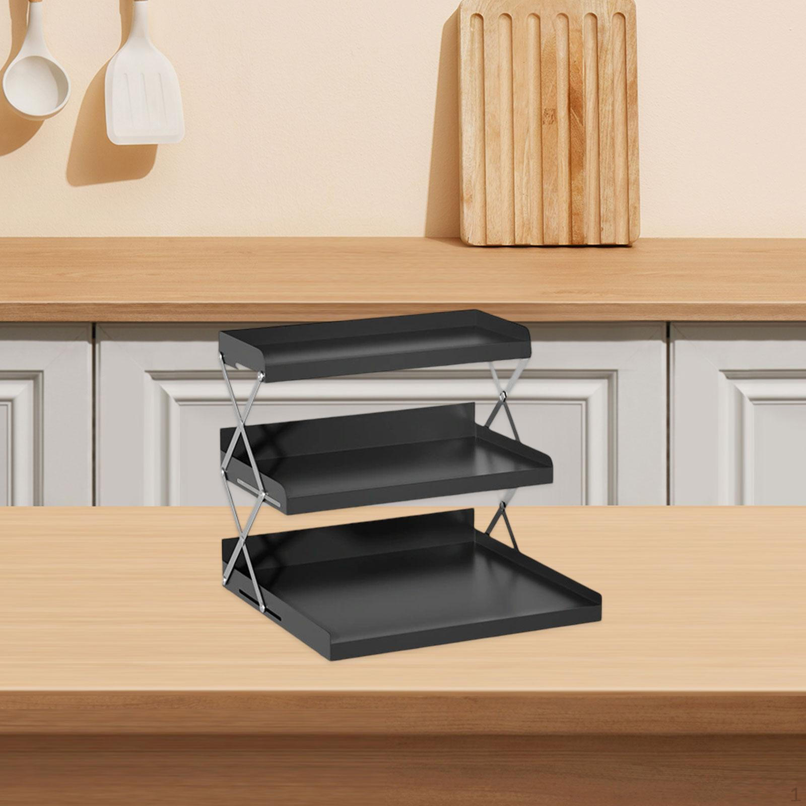 

Органайзер для кофе-бара, держатель для кружек, складной, регулируемый по высоте, устойчивый чёрный