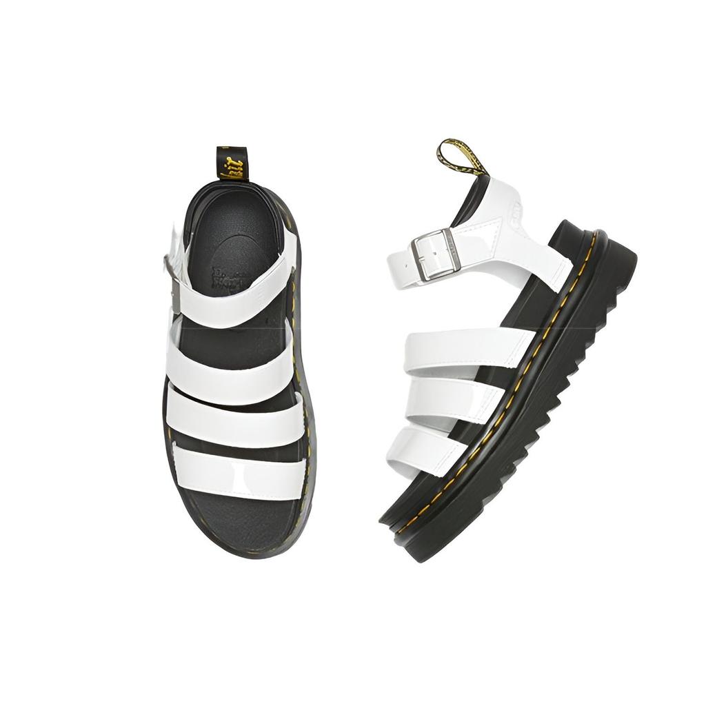Dr. Martens Blaire Patent Thick Sole Fashion Sandals Women Sandals White 27304100