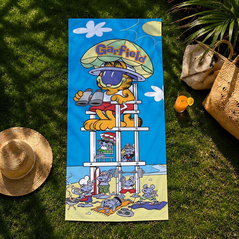 Character G-Garfield-d Towel beach towel, quick drying absorbent bath towel for Swim,Gym,Camping,Outdoor