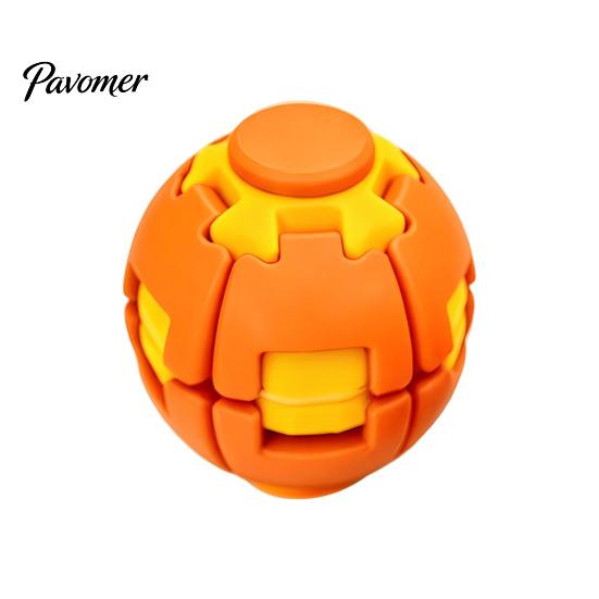 Sensory Decompression Tool 3D Printed Press Ball Toy, Stress Anxiety Relief Fidget Spinner for Kids Toy Adults, Push And Spin Desk Home Office