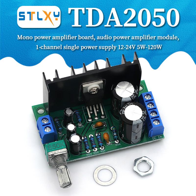 TDA2050 DC 12-24V 5W-120W Mono Audio Amplifier Board Module Single Power Supply Volume Adjustable