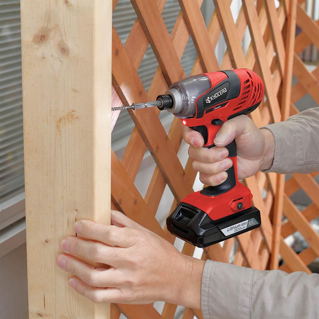 Kyocera 18V 657852A Rechargeable Impact Driver Tightening Torque of 165 Nm for Powerful Screw 18V Screw Tightening Capacity Charging Time (formerly