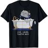 180GSM Pure Cotton Printed T Shirt Live Laugh Toaster Dark Humor Graphic Soft Knit Machine Washable Edgy Casual Top