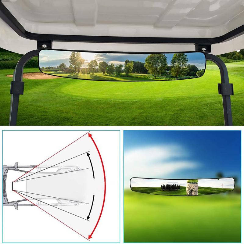 Shockproof Golf Cart Mirrors Universal Folding Side View Mirror Compatible For Club Car High Quality Auto Accessories