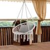 Nordic Style Cotton Rope Hanging Chair - Indoor/Outdoor Tassel Swing Hammock