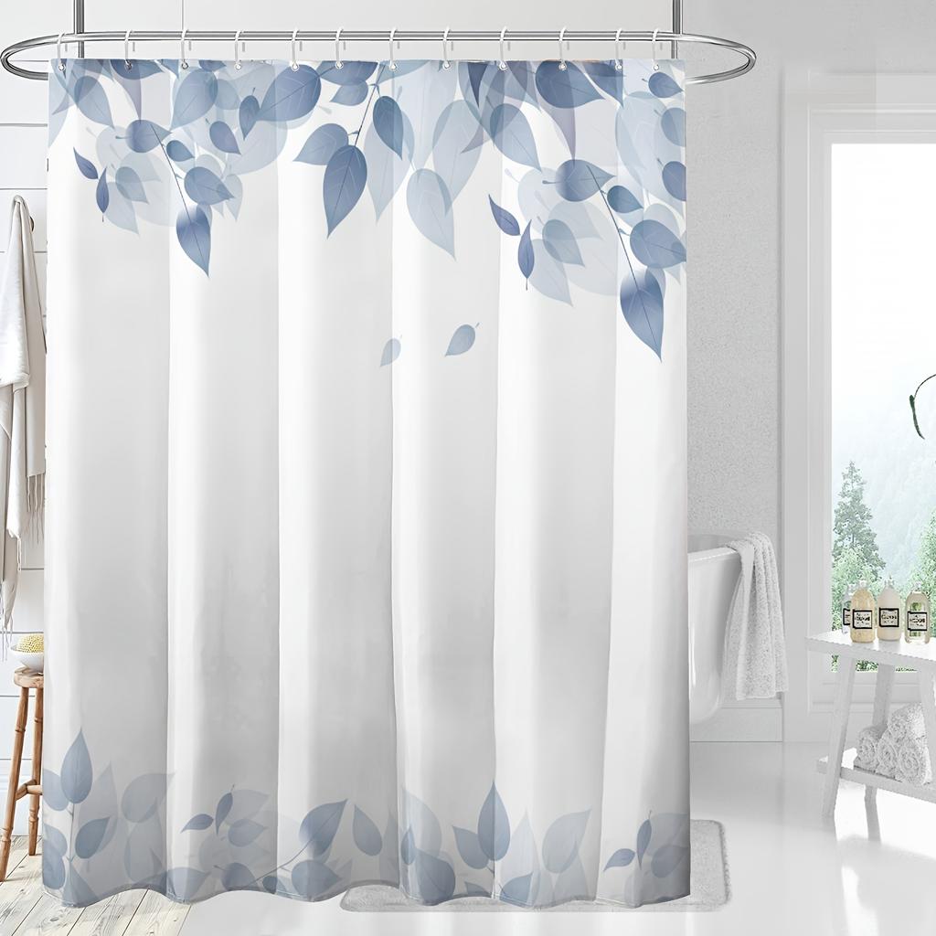 Various Style Shower Curtain With Hooks Waterproof Easy Install Simple Clean For Home Hotel Dorm Bathroom