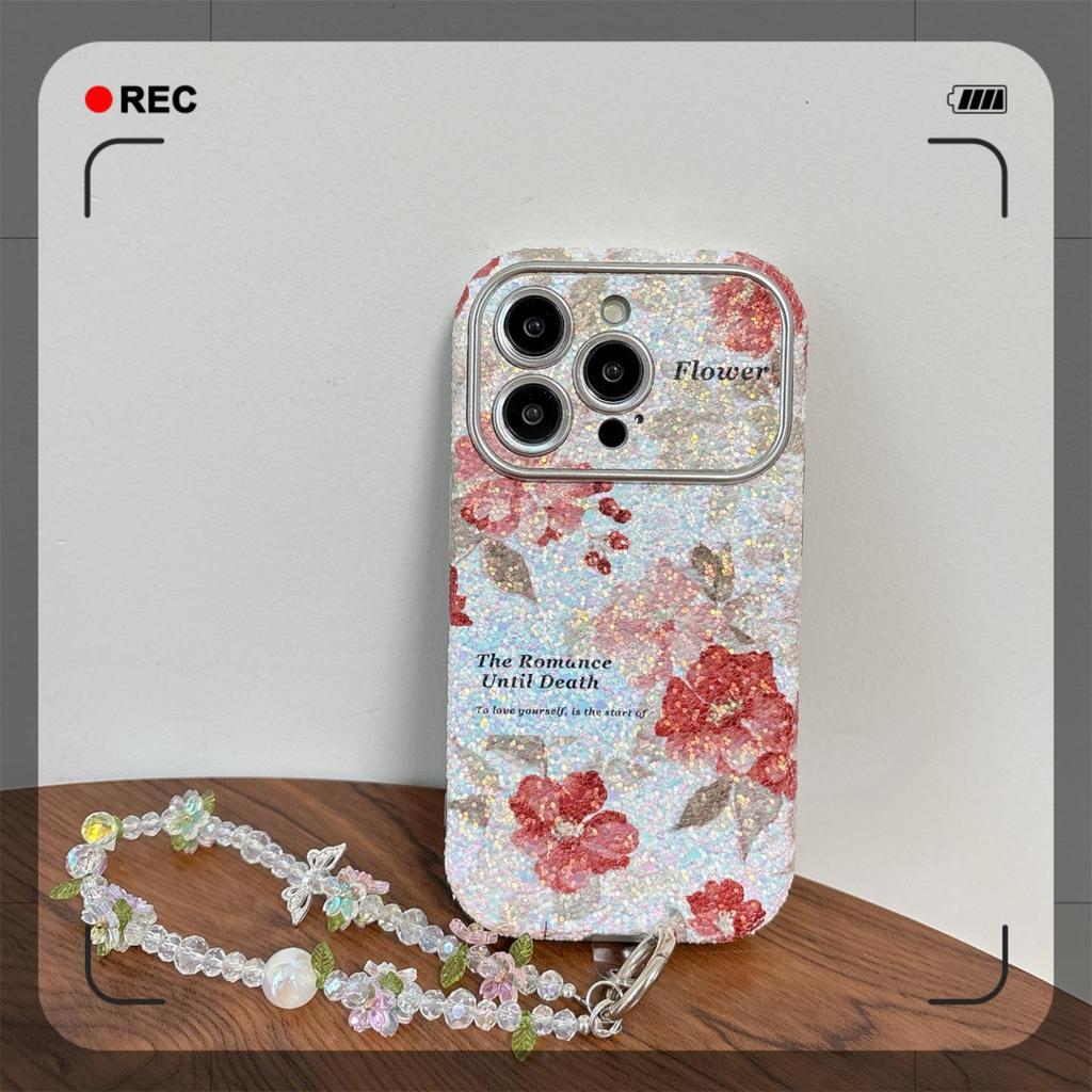 Rose Pattern Protective Case for iPhone 16 Pro Max, 15, 17 Pro, and Apple 14 - Cute Design for Women