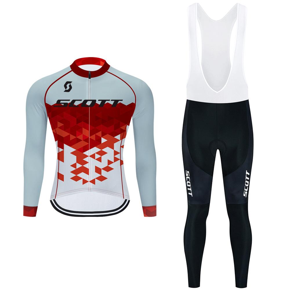 2026 Autumn Breathable Cycling Suit Autumn and Winter Cycling Suit Long Sleeve Strap Suit Mountain Road Bike
