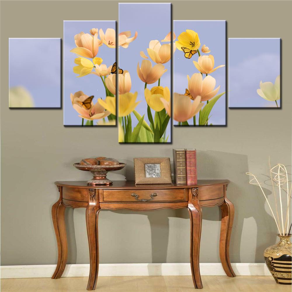 

5 Pieces Canvas Wall Arts Poster Painting Technology Microsoft 50th Anniversary Wallpape Home Decor Picture Printing Mural Arts 20X35 20X45 20X55CM