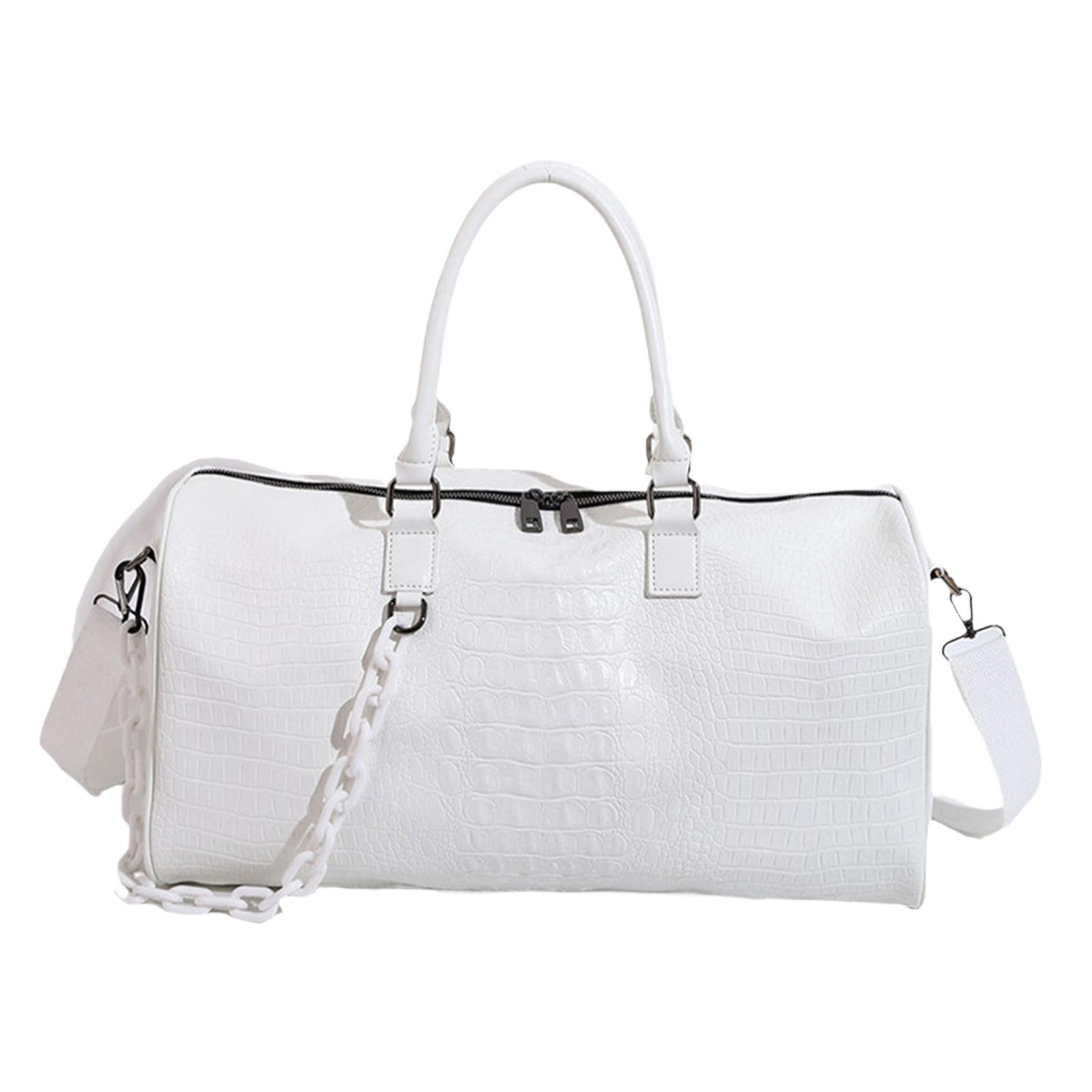 PU Leather Crossbody Bag Elegant Women Shoulder Bag for Spring Outdoor Party белый