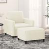 VidaXL Armchair with Footrest Cream 60 Cm Velvet, Sofa, Armchair, TV Armchair, Single Sofa, Sofa, Recliner Sofa, 3201172