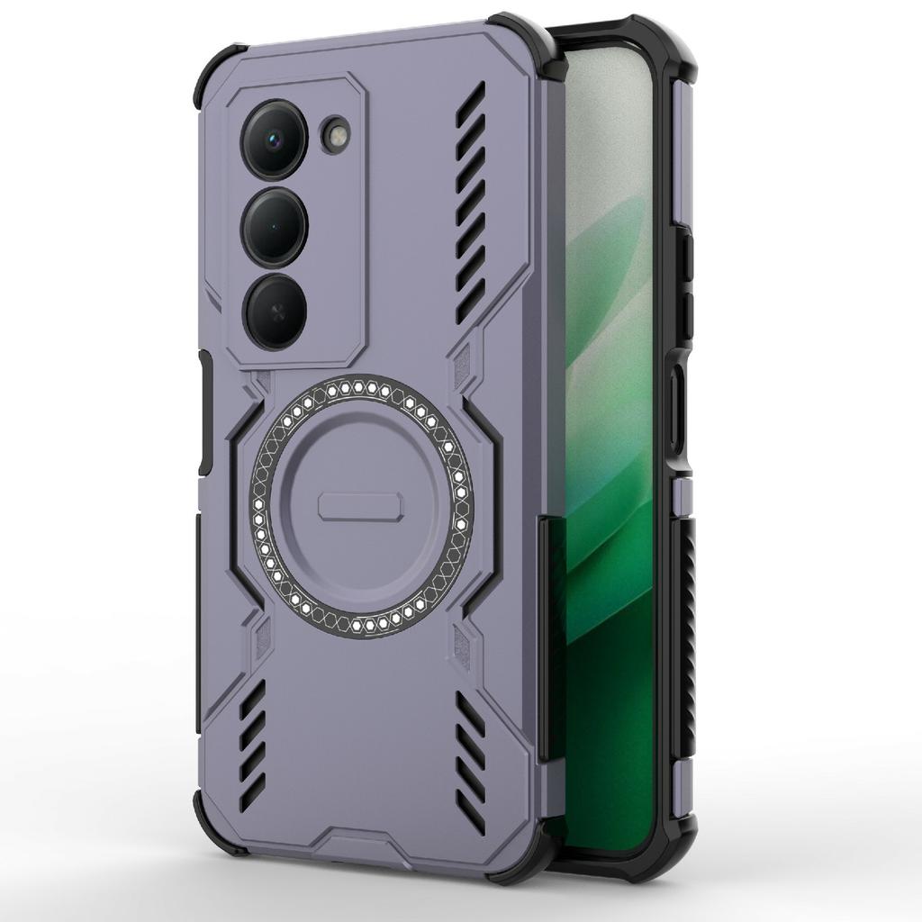 Für Xiaomi Redmi 15 5G (Global) (169mm) Magnetische Hülle Schmetterlings-Rüstung Hohl Wärmeableitung PC + TPU Handyhülle