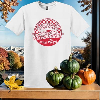 Retro Pizza Planet Alien T-Shirt Kinder Hoodie Herren Damen Unisex T-Shirt SX328