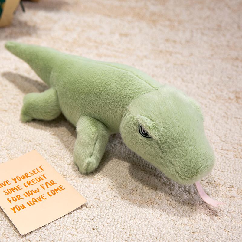 Adorable Cartoon Lizard Plush Doll - Small Dinosaur Toy for Girls Birthday Gift 50cm зелёный