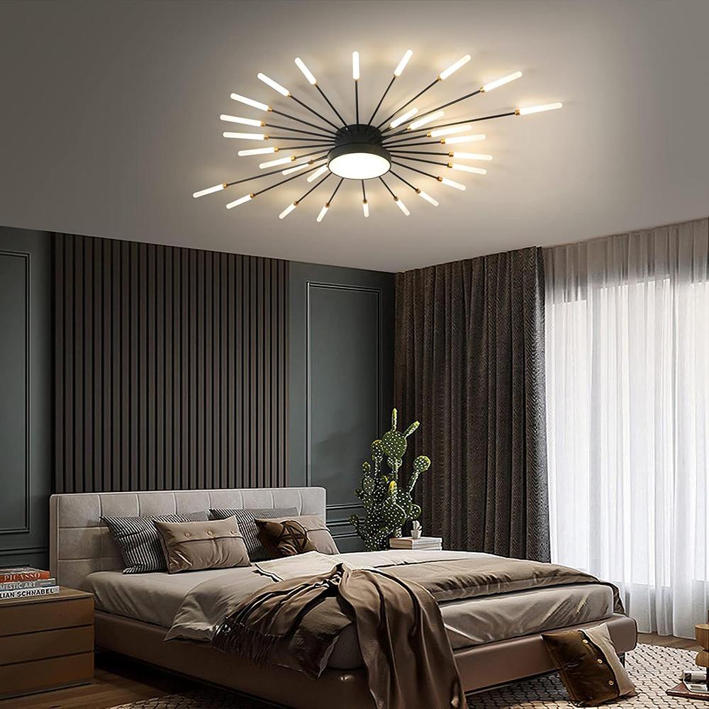 Moderne LED-Deckenleuchte, Kreativer Feuerwerks-Design-Kronleuchter, Wohnzimmer-Deckenleuchte, Bündig montierte Beleuchtung für Ausstellungsraum Schlafzimmer