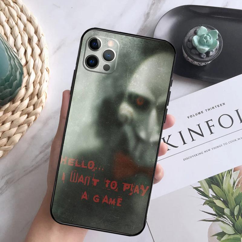 Jigsaw Saw Horror Phone Case For iPhone 15 14 13 12 11 16 Pro Max Plus Mini 7 8 X XS Max XR Back Cover Shell