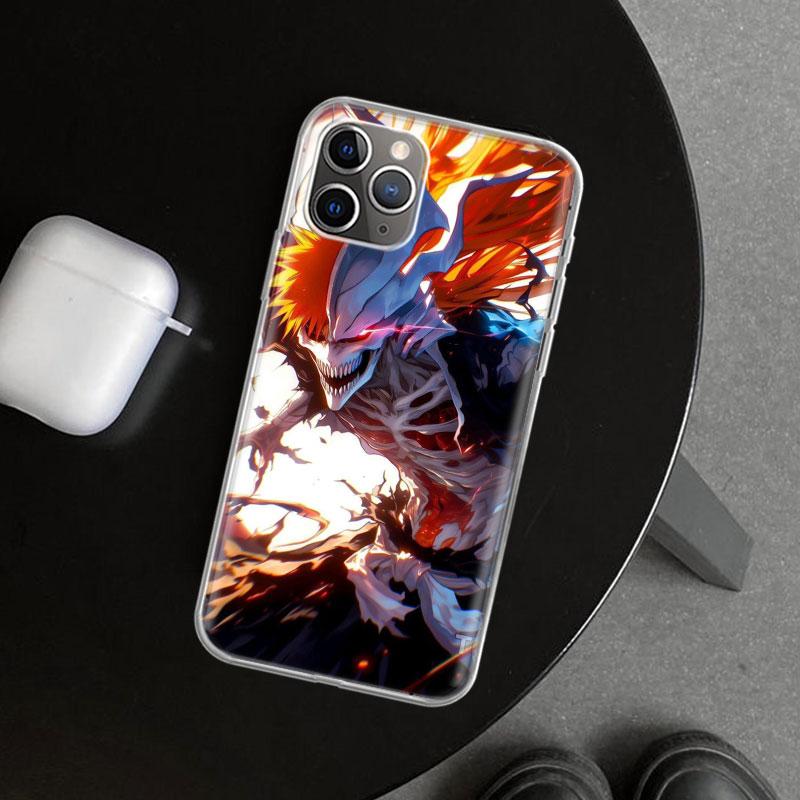 Kurosaki Ichigo Bleach Phone Case Cover for iPhone 11 12 13 Mini 14 15 Plus 16 Pro Max 17 Air 7 8 + SE Art Customized Fundas 11
