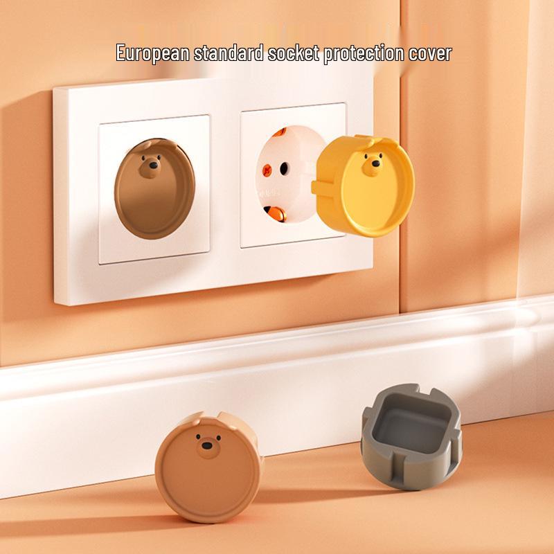 16A European/German/French Standard Dustproof Wall Socket with Cover, 86 Type, 2 Round Holes, Concealed Installation