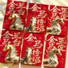 6pcs Blessing Words Lucky Money Bag Cartoon Hongbao Good Lucky Red Envelopes  Lucky Year