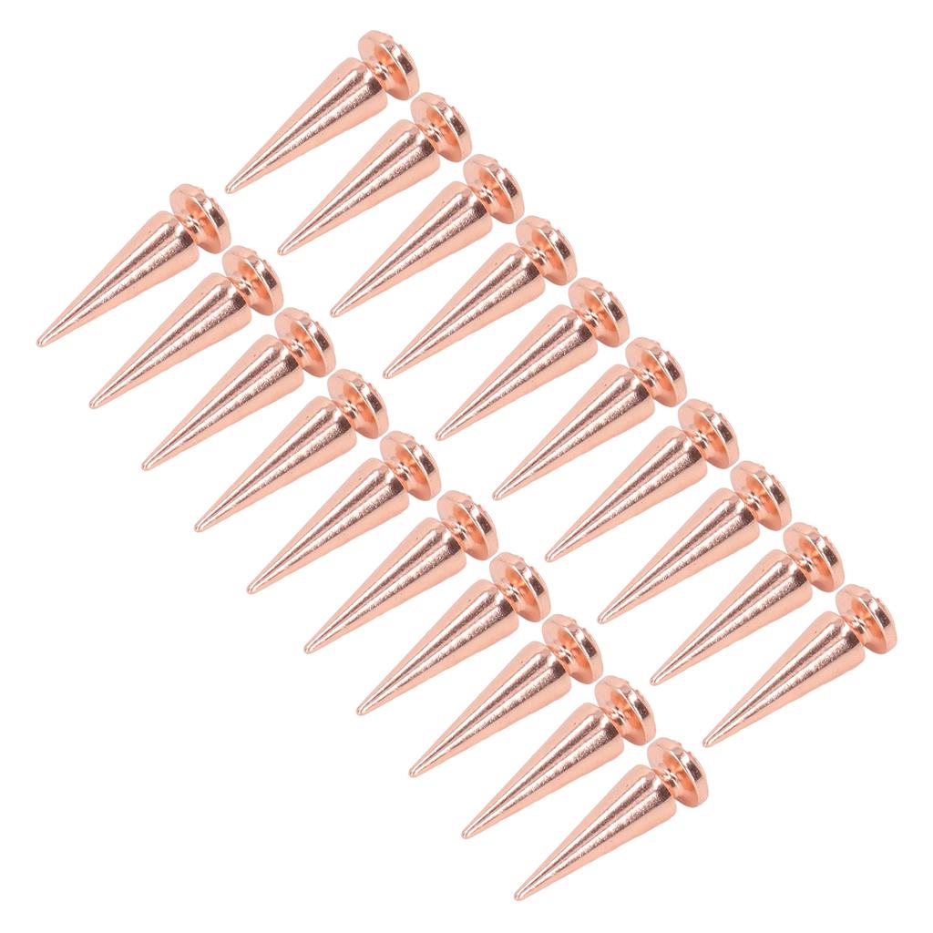 20 Buc. Rivet cu Țepi Con 10x29mm Culoare Aur Roz Set Kit pentru Decorarea Îmbrăcămintei pentru Geantă