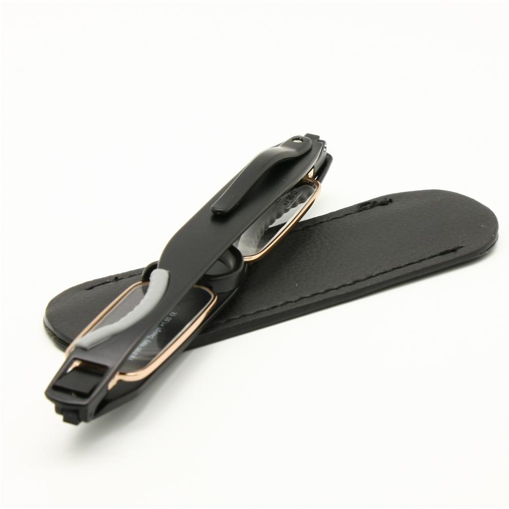 Faltbare Lesebrille mit Lederetui Mini Taschenleser Flach Dünn Alterssichtigkeit +1.0 bis +3.5