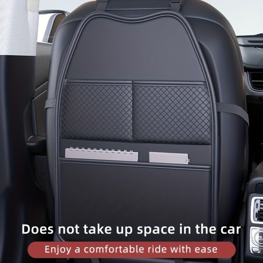 PU Car Seat Protection Cover Tablet Holder Auto Seat Back Storage Bag for Children