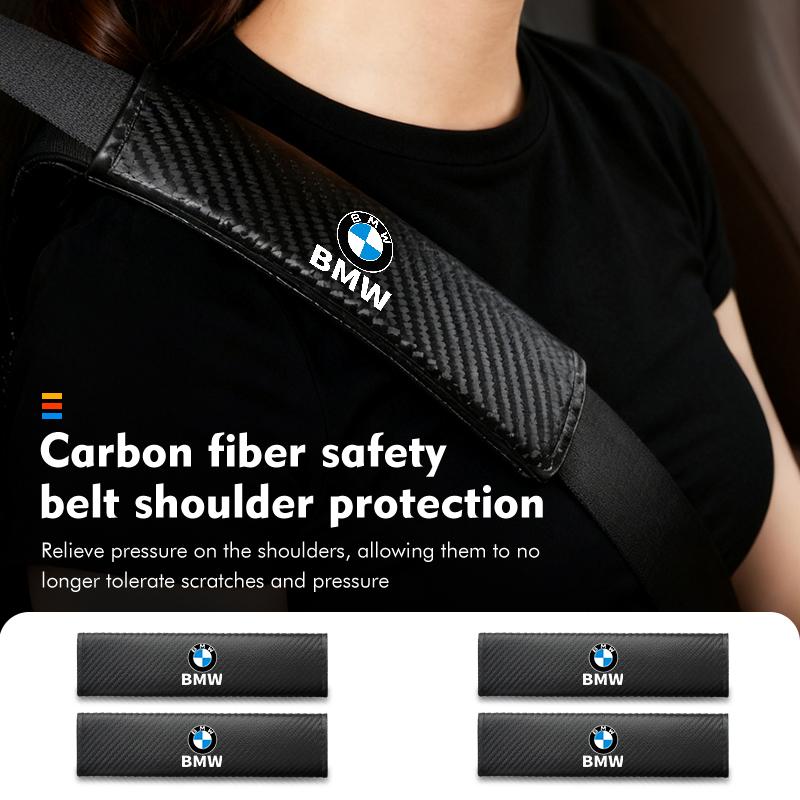 2pcs Car Seat Belt Shoulder Protection Pad Accessories For BMW M 1 3 4 5 6 7 Series M3 M6 F01 F02E34 E36 E70 F10 X6 X1