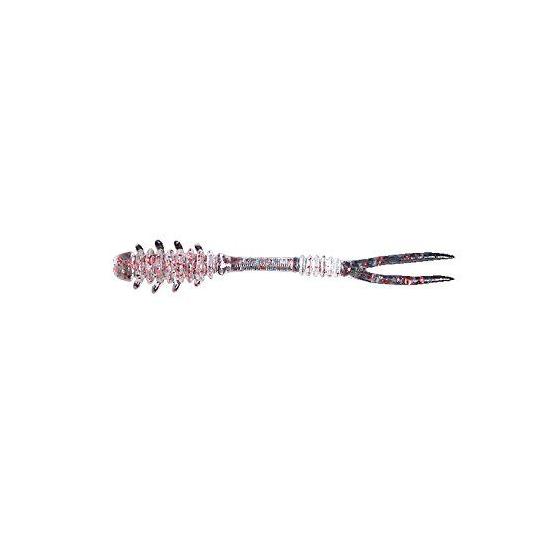 Used JACKALL Worm Amiami 2.3 inch Clear Red Flake