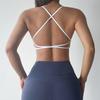 Damen Sport-BH Gepolstert Überkreuzter Rücken Rückenfrei Sport-BH Für Yoga Fitness