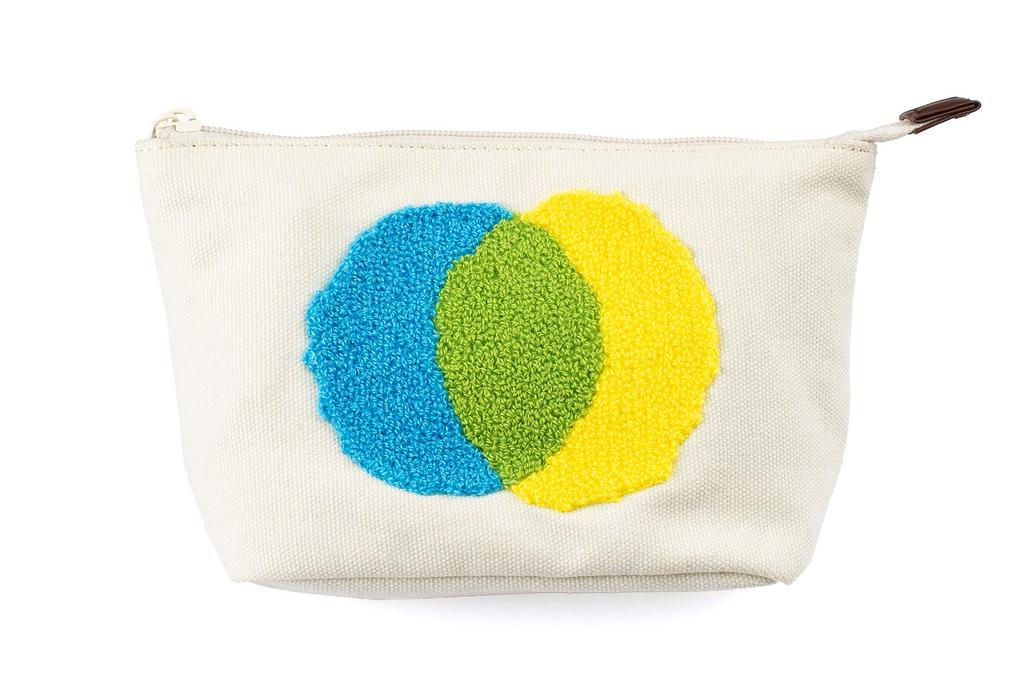Sagara Embroidered Pouch and [Leo Lionni] (Blue Yellow)