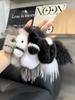 New Natural Mink Fur Little Horse Pony Key Chain Charm Women Fashion Plush Car Keychain Bag Pendant Party Gift Jewelry Trinket