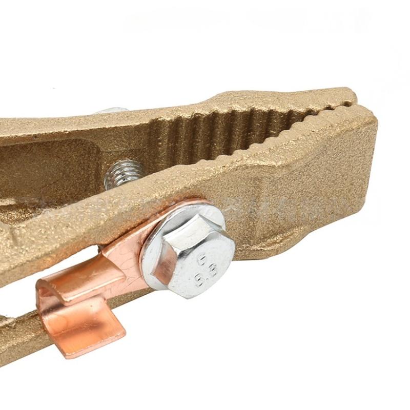 1 Stück 260A Messing Erdungs-Arbeitsklemme Elektrische Argon-Lichtbogenschweißzange A-Form Erdungskabelklemme Erdungs-Arbeitsklemme