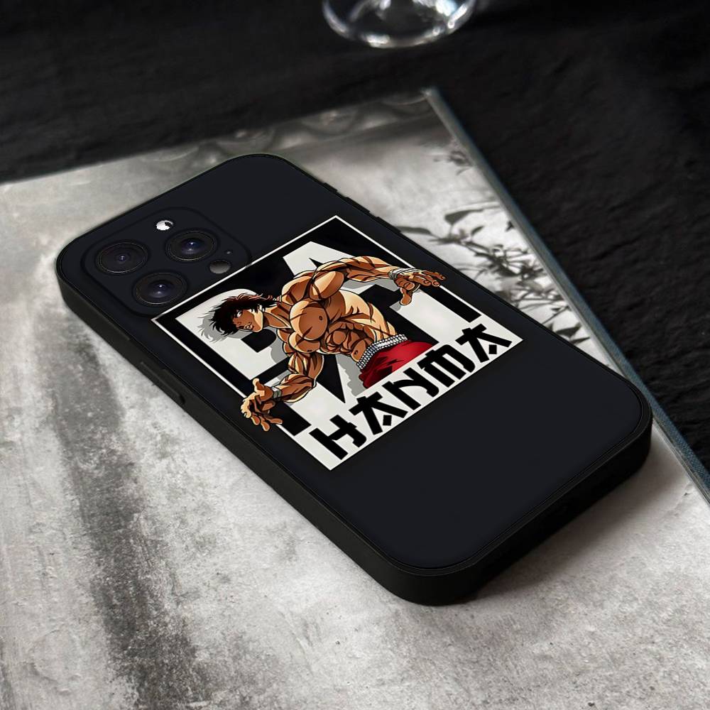 Anime Baki H-Hanmas Phone Case For IPhone 17,16,15,14,13,12,11 Plus,Pro,Max,XR,XS,X,7,8 Plus,Mini Black Silicone Soft